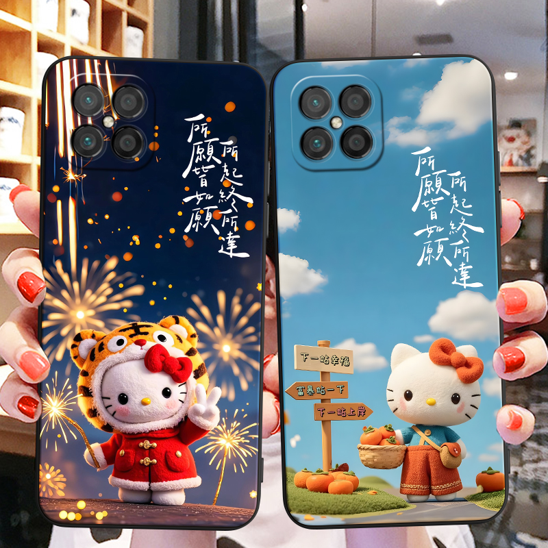 秋昊适用于荣耀Play5防摔保护套手机壳hjc-an90网红情侣系nzones7pro+高颜值nova8se动漫彩绘jsc-an00可爱卡