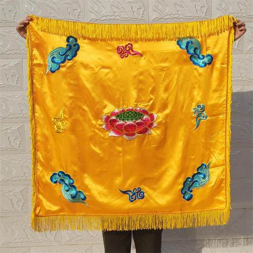 九品莲花祥云盖经布寺庙木鱼盖布 盖佛布盖法器布盖经幢布磬披风