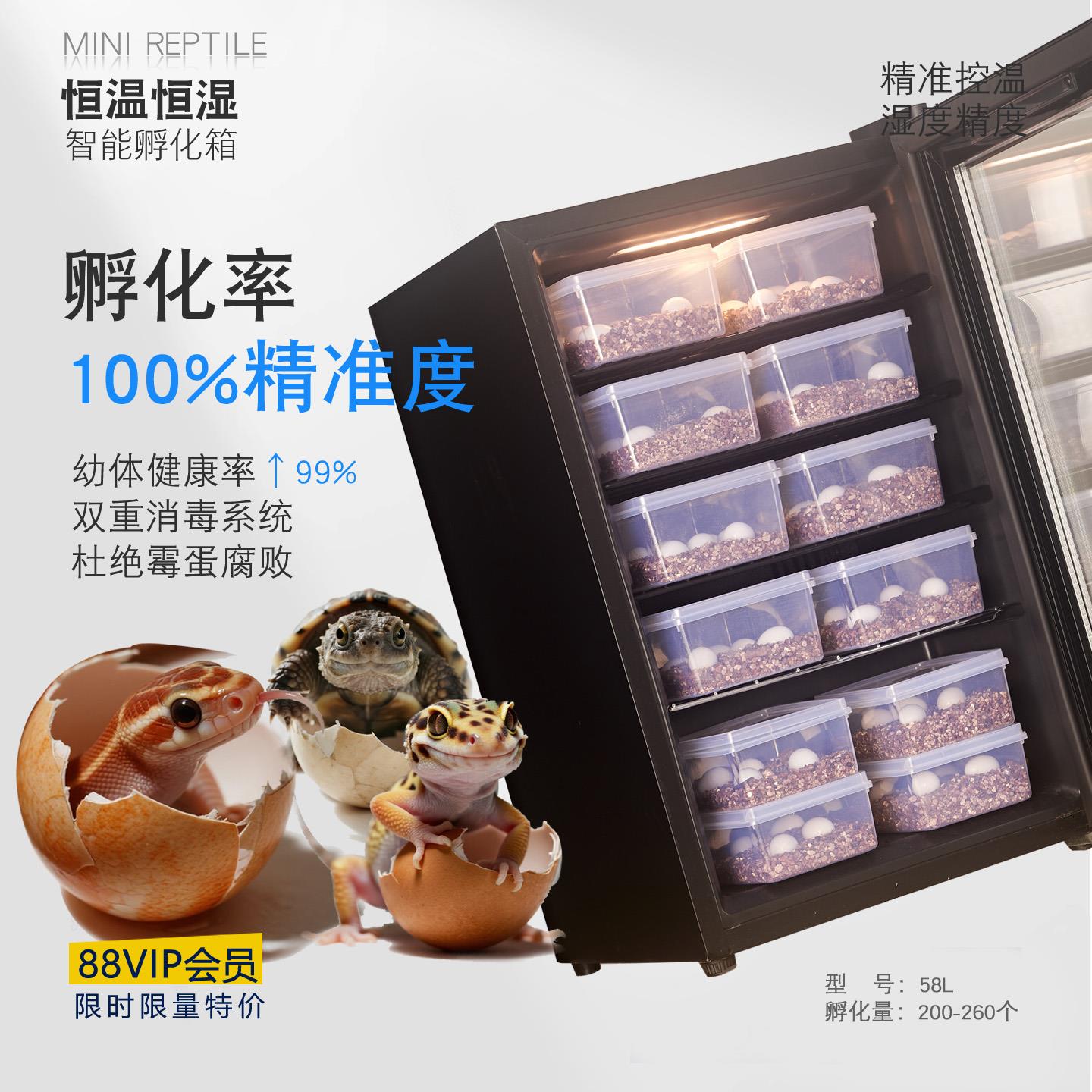 新一代爬宠智能孵化箱爬行动物乌龟鬃狮守宫蛇类温控冬化柜培育箱