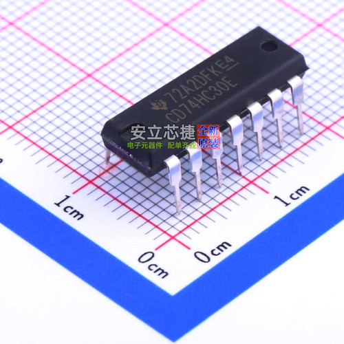 逻辑门 CD74HC30E DIP-14 TI/德州 电子元器件配单全新原装
