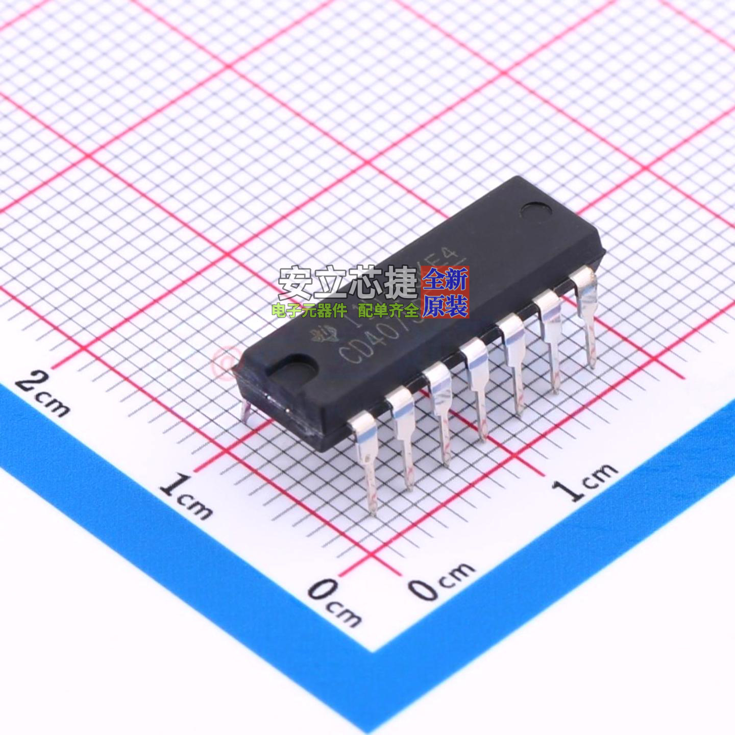 逻辑门 CD4075BE DIP-14 TI/德州 电子元器件配单全新原装