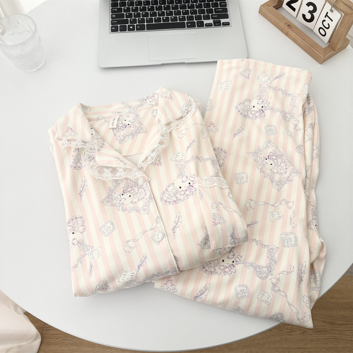 卡通甜美海岛绒睡衣女款秋冬季