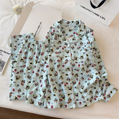 卡通飞天小女警德绒保暖睡衣女