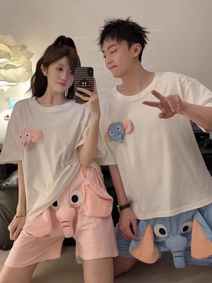 搞怪大象鼻短裤短袖薄款男女