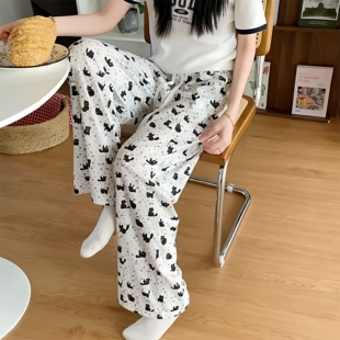 WALKING 可爱小猫头遛弯裤2026新款睡裤春夏甜美舒适可外穿居家裤