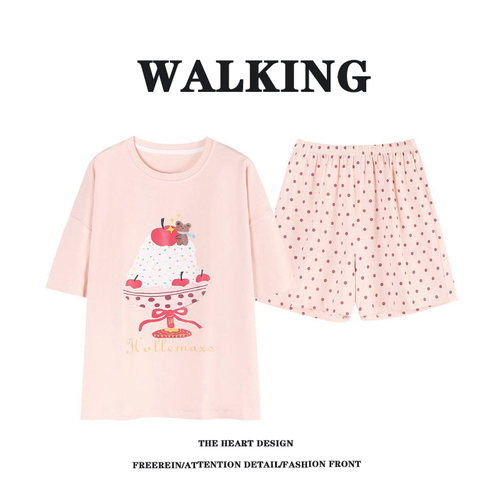 带胸垫纯棉睡衣女款夏季2026