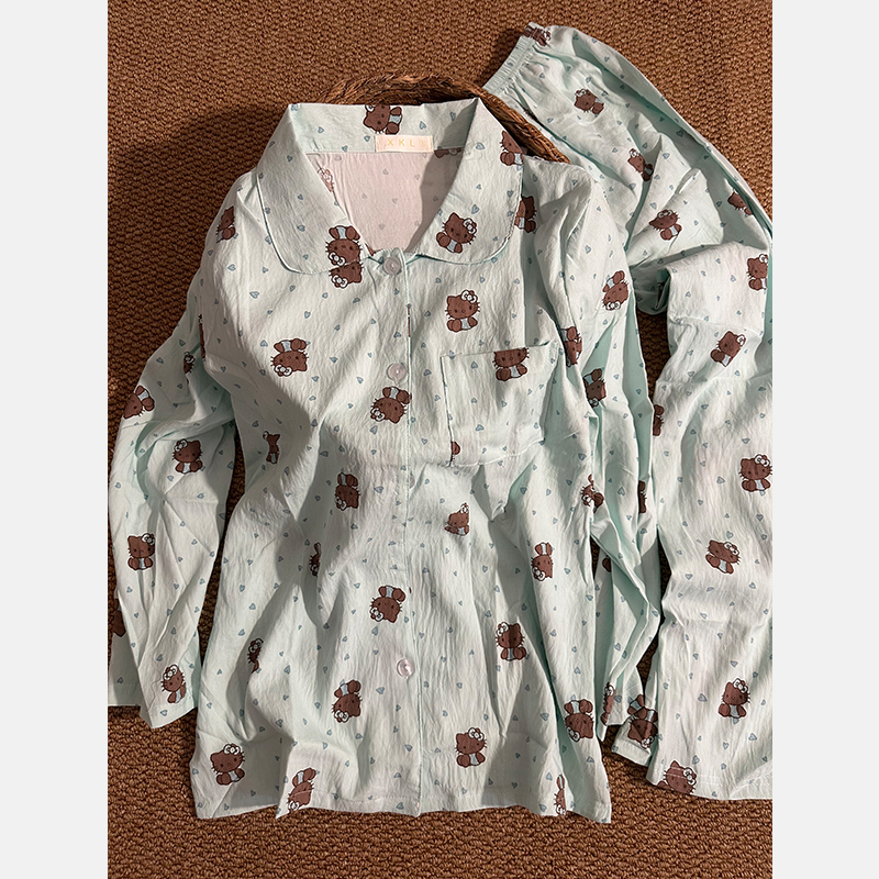 盐系Kitty睡衣女款秋季长袖