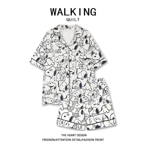 卡通史努比睡衣女学生夏季短袖