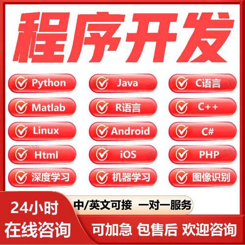 python代编程c/c++代码编写R语言数据分析vb程序代做java算法接单