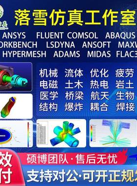 ANSYS/Fluent/ABAQUS/Comsol/Maxwell/Workbench代做/ADAMS代画