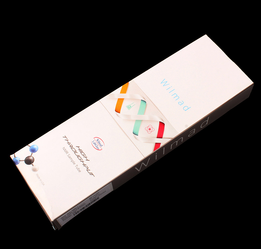 美国进口wilmad玻璃核磁管 氘代氯仿重水试剂 5mm 带帽 100只1盒