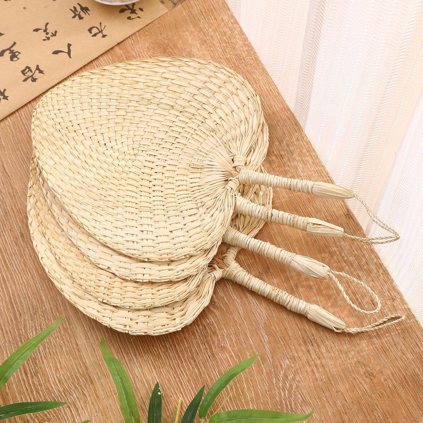 夏季透气纳凉扇手工编织蒲扇图片