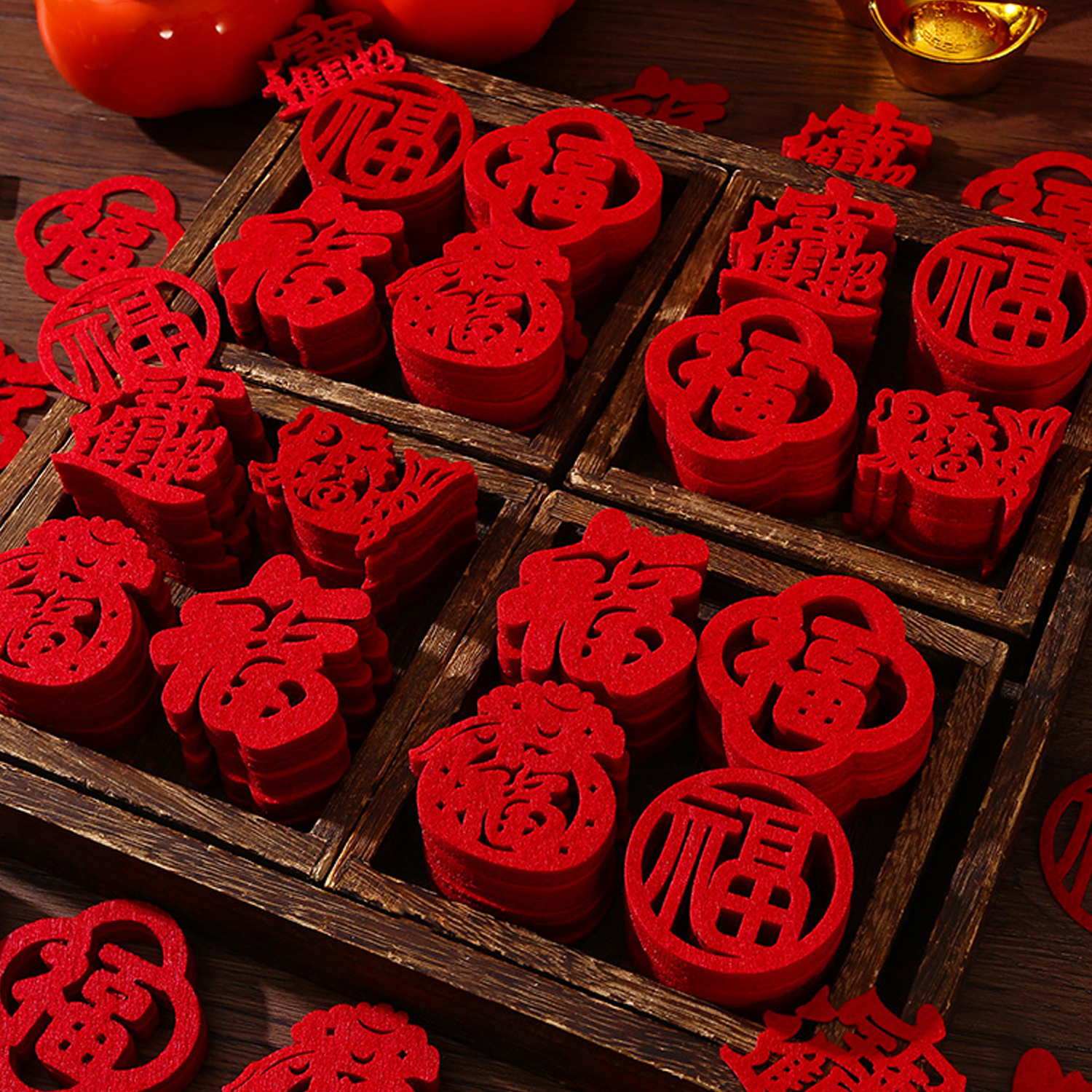 手抛福迷你小福字贴纸新年装饰