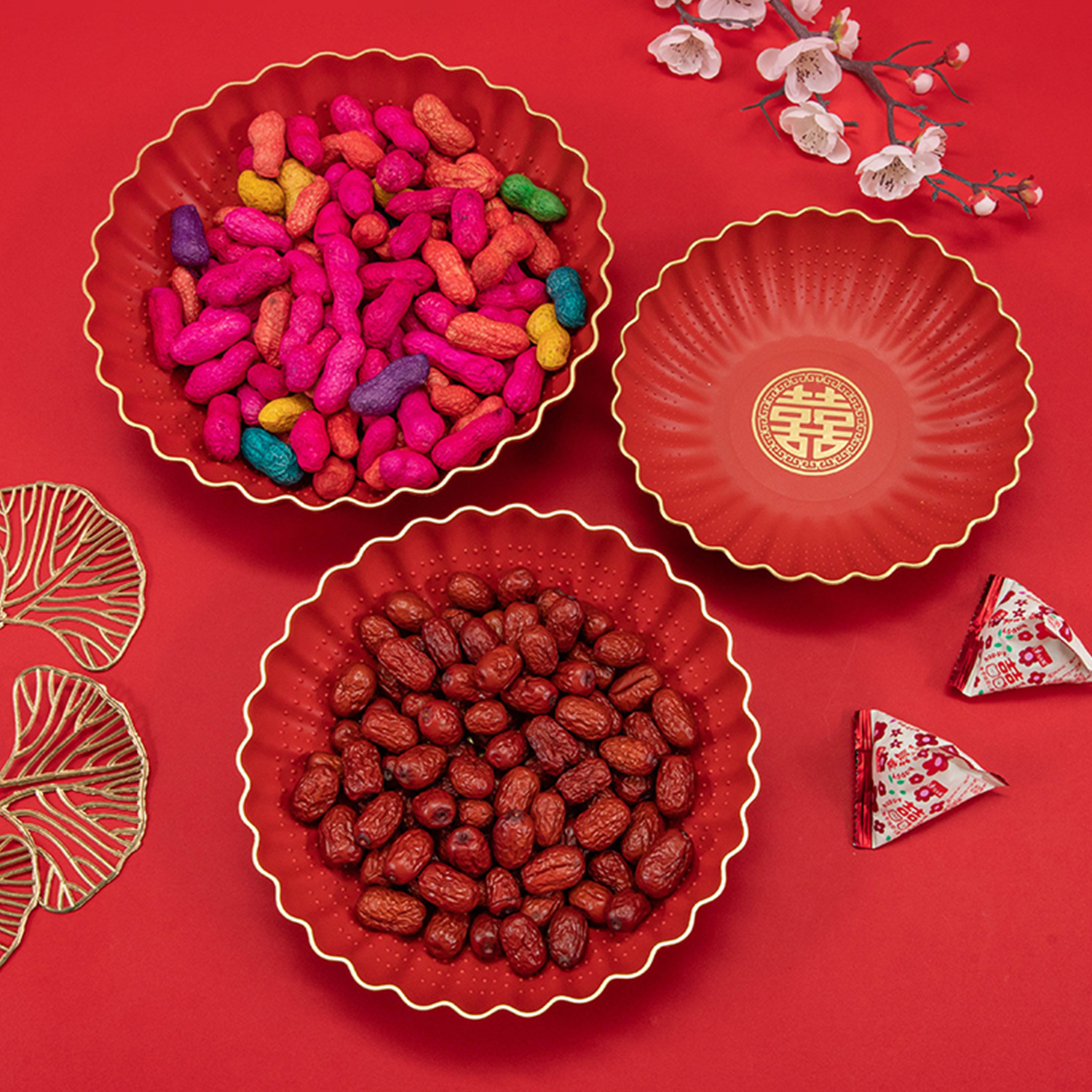 结婚果盘喜糖盘婚礼专用干果盘