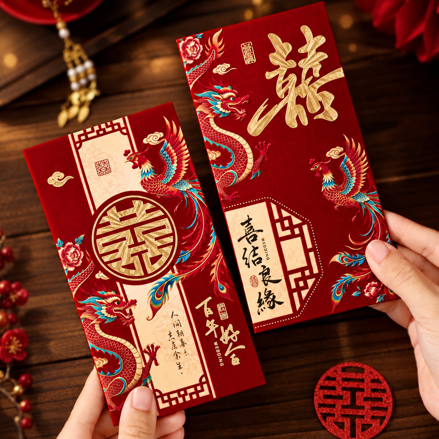 婚庆烫金红包结婚2027新款中式复古高档创意绒面红包袋利是封改口