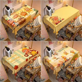 儿童书桌装饰氛围满铺桌布家用长桌盖布卡通星星人周边布艺童话风