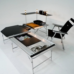 韩国峡谷线nini camp网红commane三单元IGT桌速开铝合金露营IGT桌