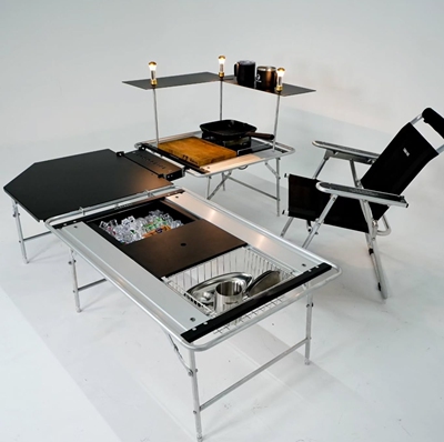 韩国峡谷线nini camp网红commane三单元IGT桌速开铝合金露营IGT桌