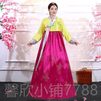 正品改良韩女韩国舞蹈服装族朝鲜新娘民服表演服古装嫁衣传统婚宴