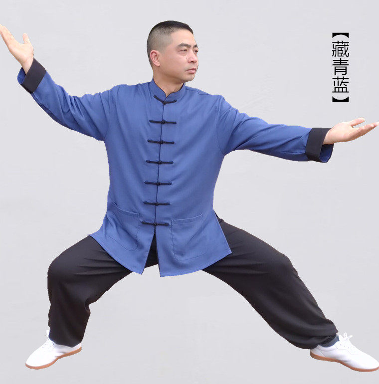 正品太极服女棉麻春秋新款高端武术表演练功服男亚麻太极拳服装中