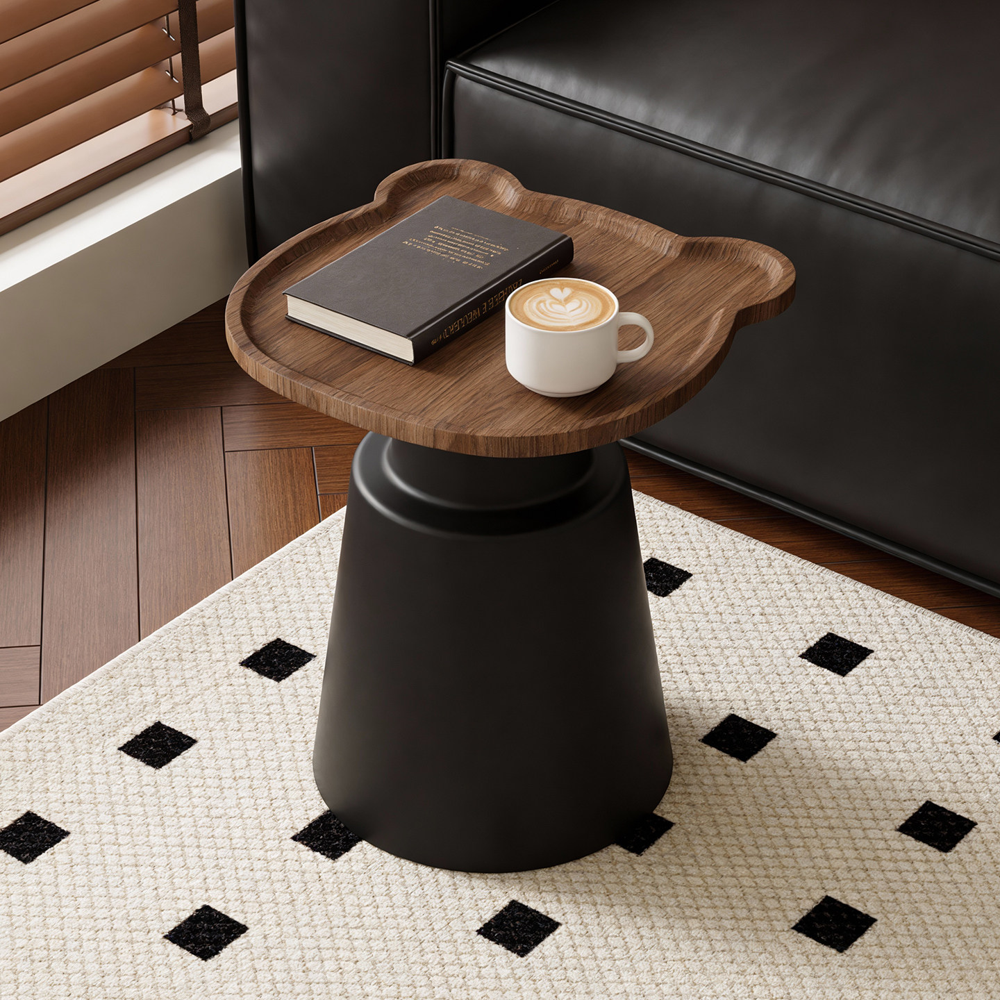 中古风客厅沙发边几复古轻奢高级感小茶几设计师创意精致落地边桌,住宅家具,角几/边几,淘宝优惠券,粉丝福利购,淘宝优惠卷