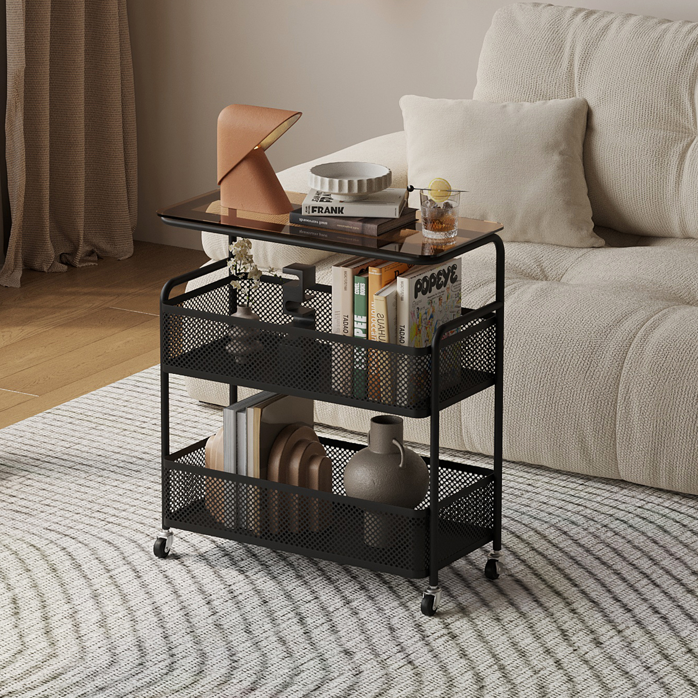 祖赛轻奢高级感移动边几不占空间