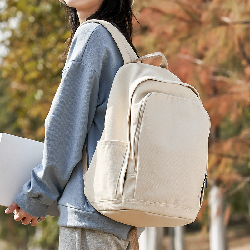 帆布包双肩包女日系初中生高中生书包新款户外短途大容量旅行背包