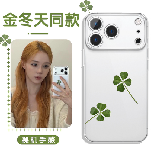 金冬天同款手机壳幸运四叶草