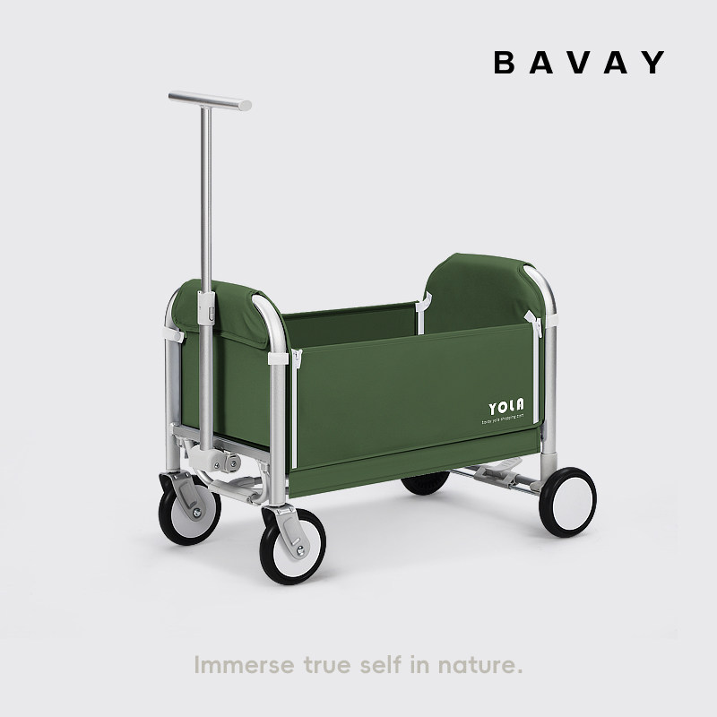 bavay北欢露营车yola折叠铝合金买菜遛娃宠物迷你手推车轻便旅行