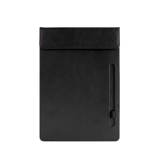 会议夹垫板黑色皮革a4文件夹板会议记录板夹商务办公签名本磁性文件夹子酒店书写签字板写字板便签夹定制logo