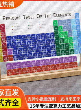 跨境热销彩色元素周期表摆件