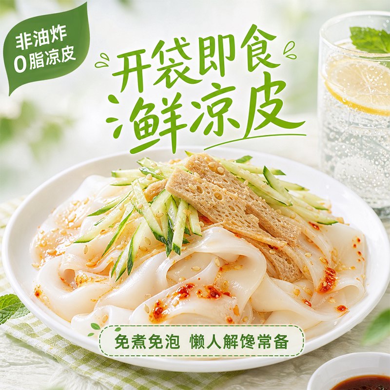 速食榜第一凉皮陕西正宗开袋即食图片
