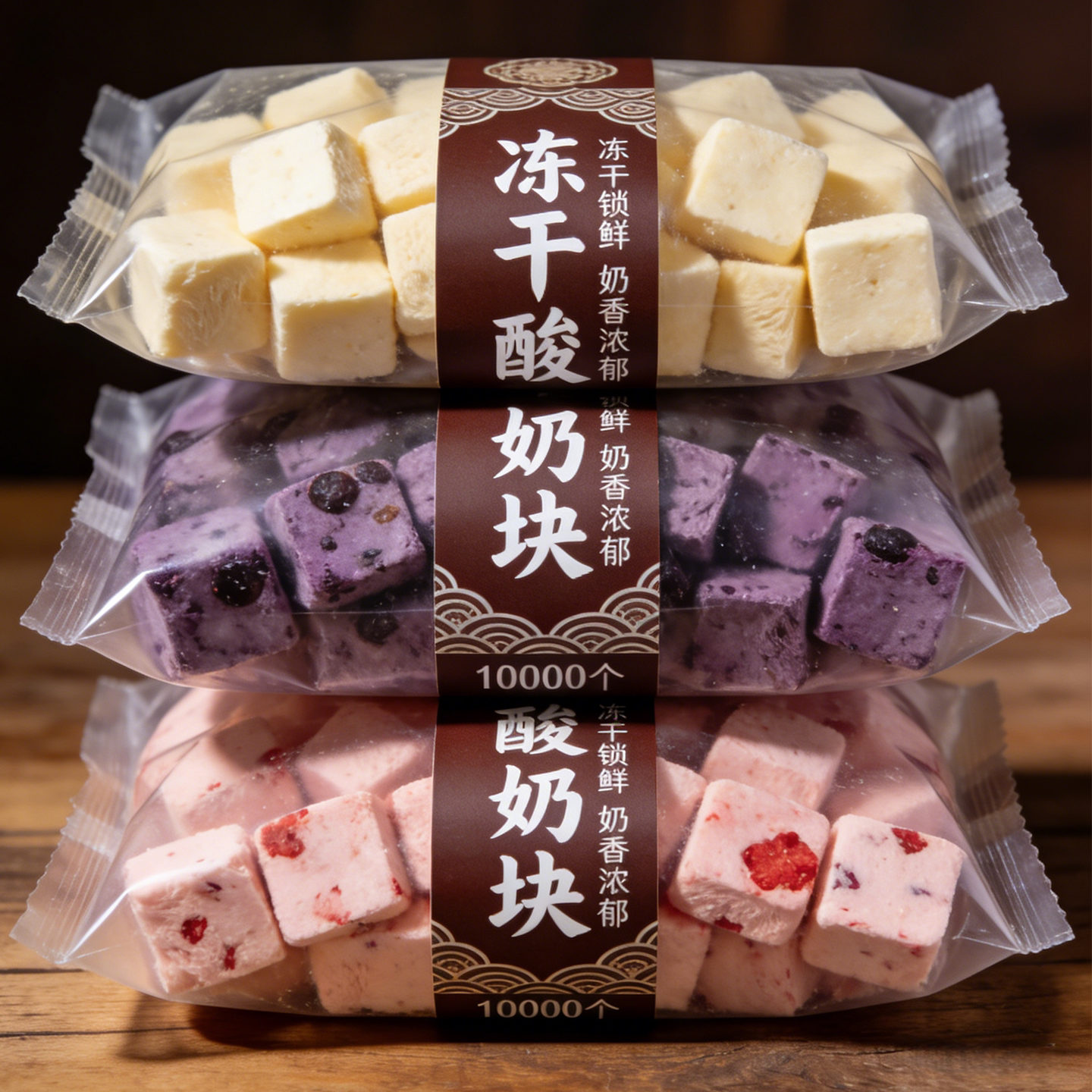 冻干酸奶块水果干无添加草莓干冻干益生元果粒块解馋高品质小零食