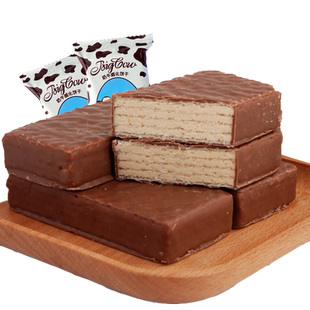 大奶牛威化饼干巧克力夹心俄罗斯风味散装国产正品非进口年货零食