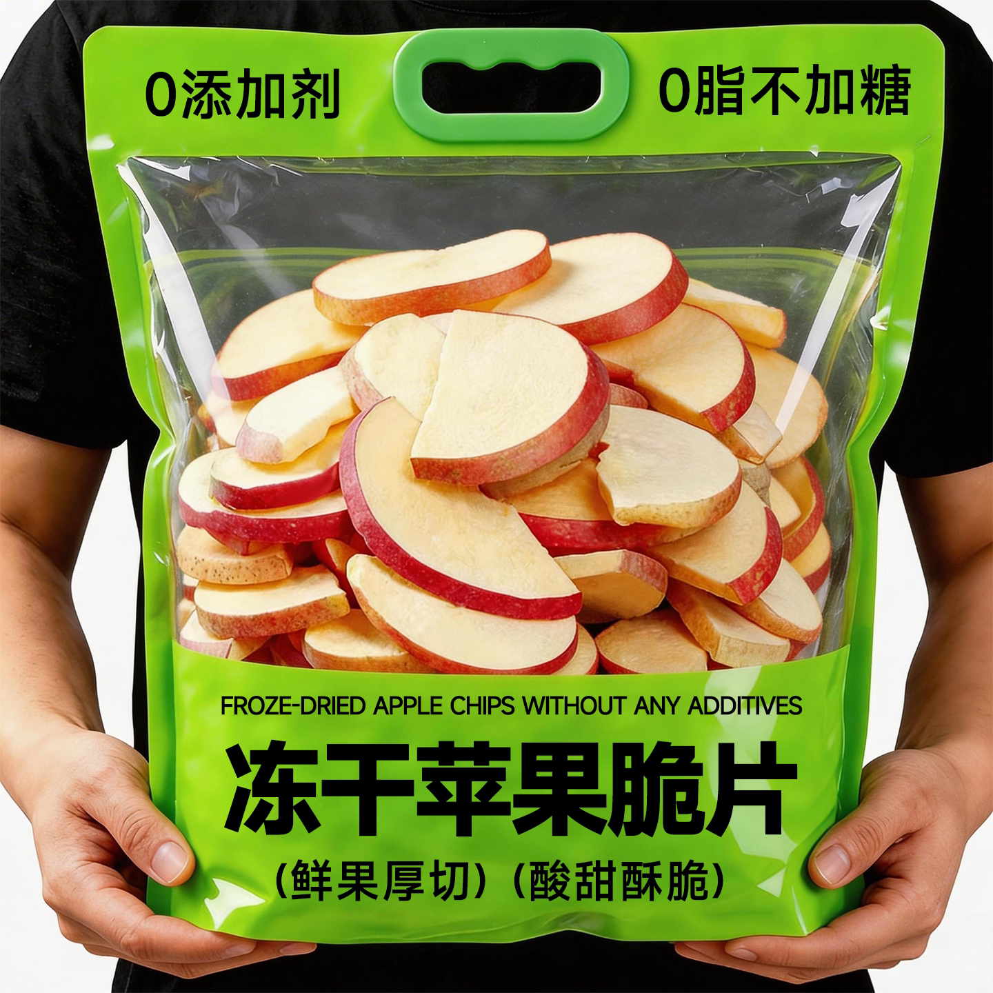 苹果冻干脆片无蔗糖无添加原味营养果蔬干吃泡水泡茶网红爆款零食