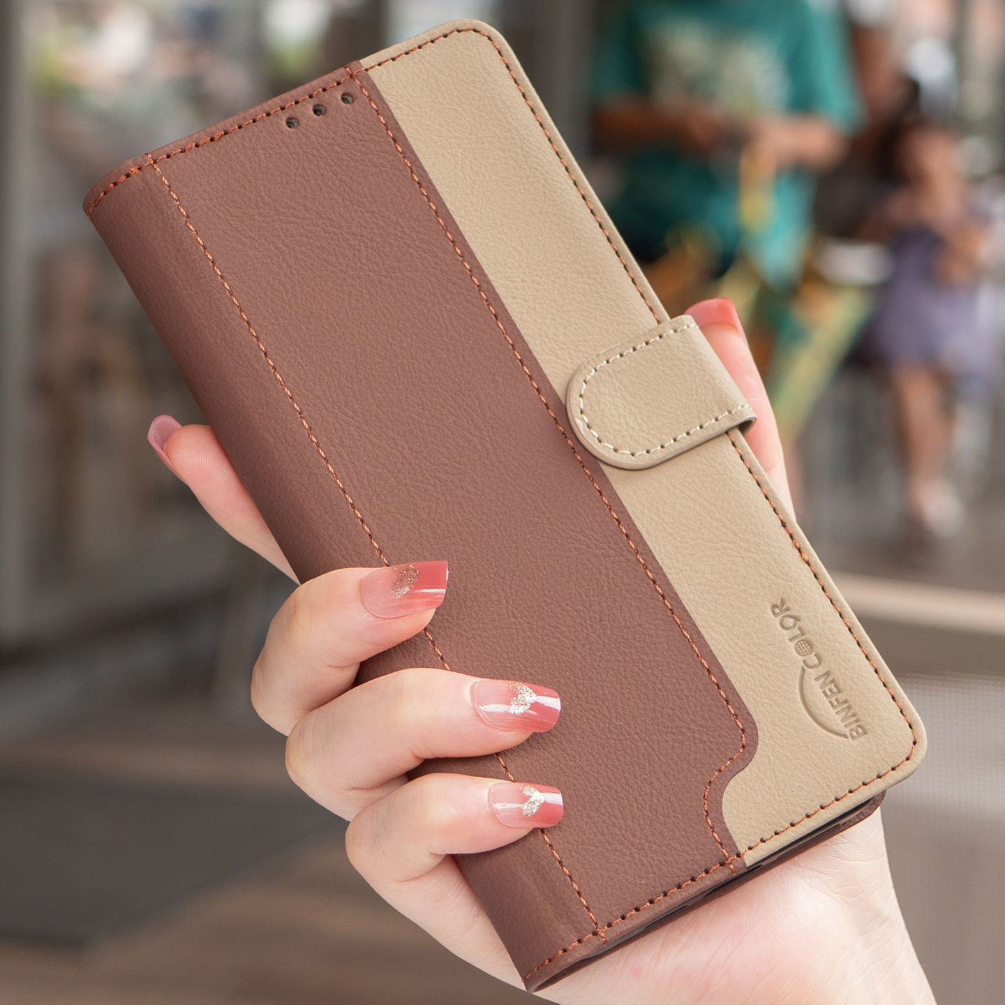 适用真我型号可选翻盖拼色手机壳