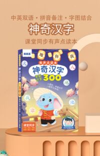 有声点读本卡3000幼儿园儿童点读书学习神器 乐乐鱼神奇汉字300学前识字