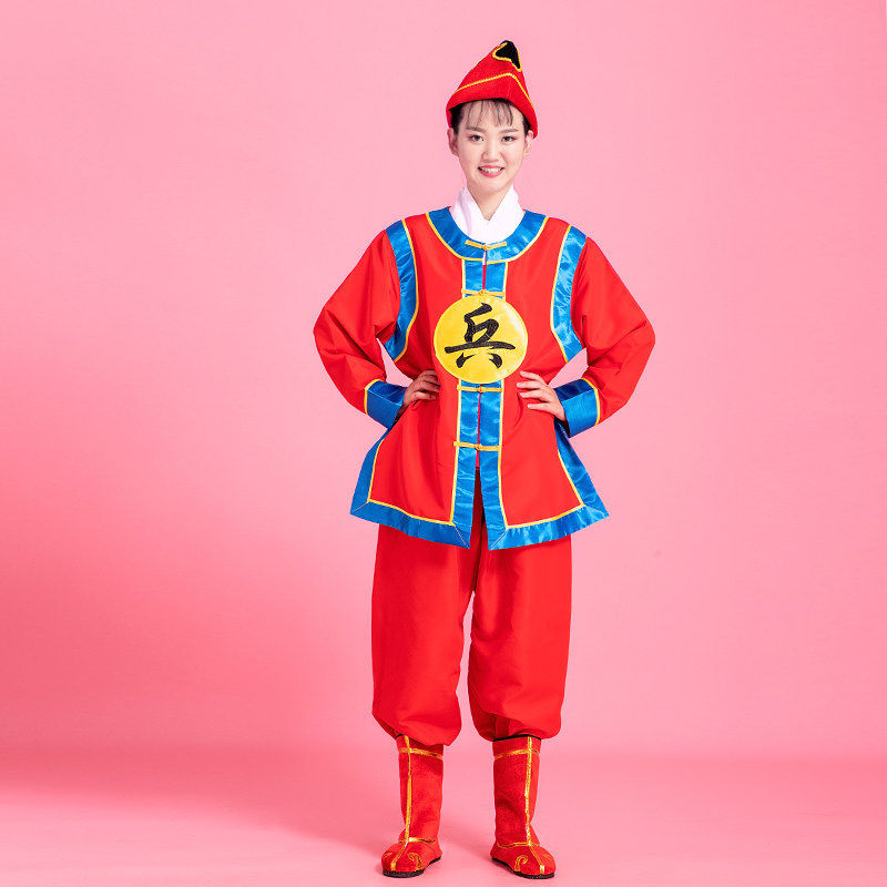 抬轿轿夫服装摄影锣鼓影视抬花轿秧歌衣服国风喜庆民俗全套威风