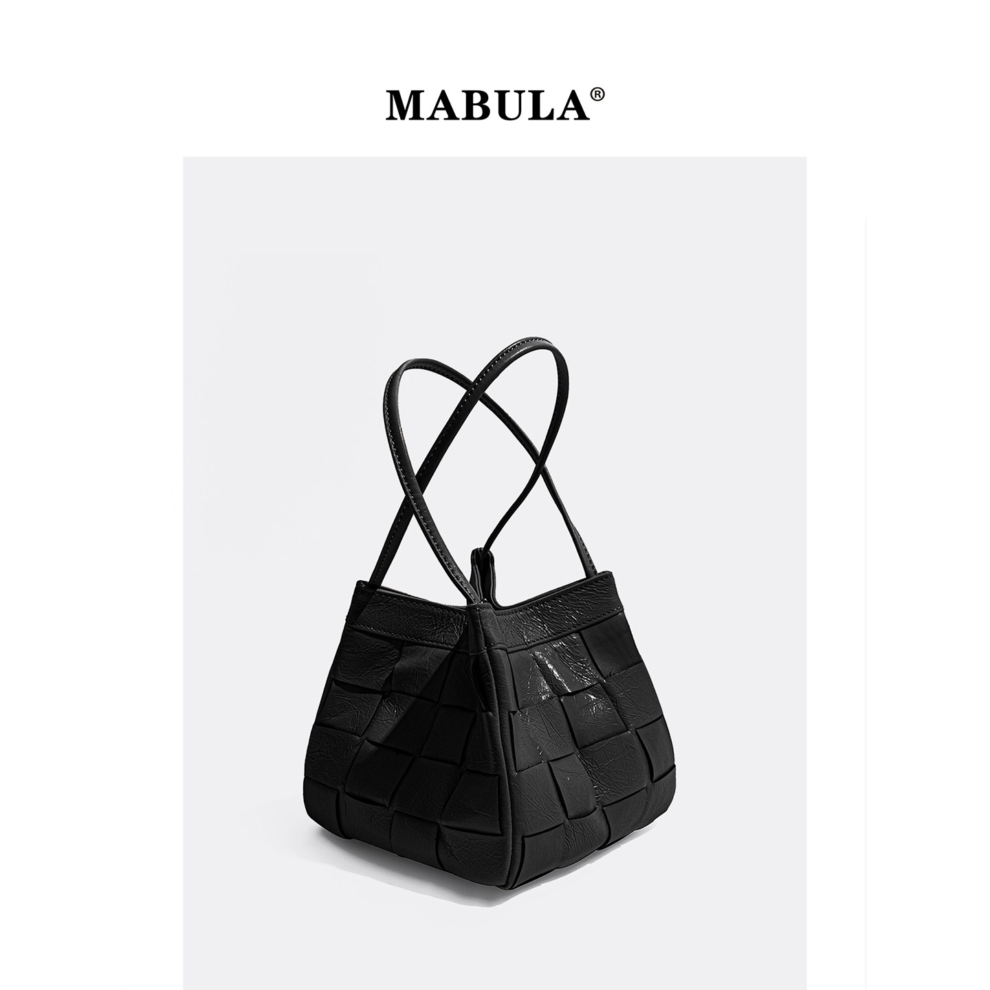 MABULA极简风手工编织包女2025秋冬托特包大容量通勤单肩斜挎包包,箱包皮具/热销女包/男包,编织包,淘宝优惠券,粉丝福利购,淘宝优惠卷