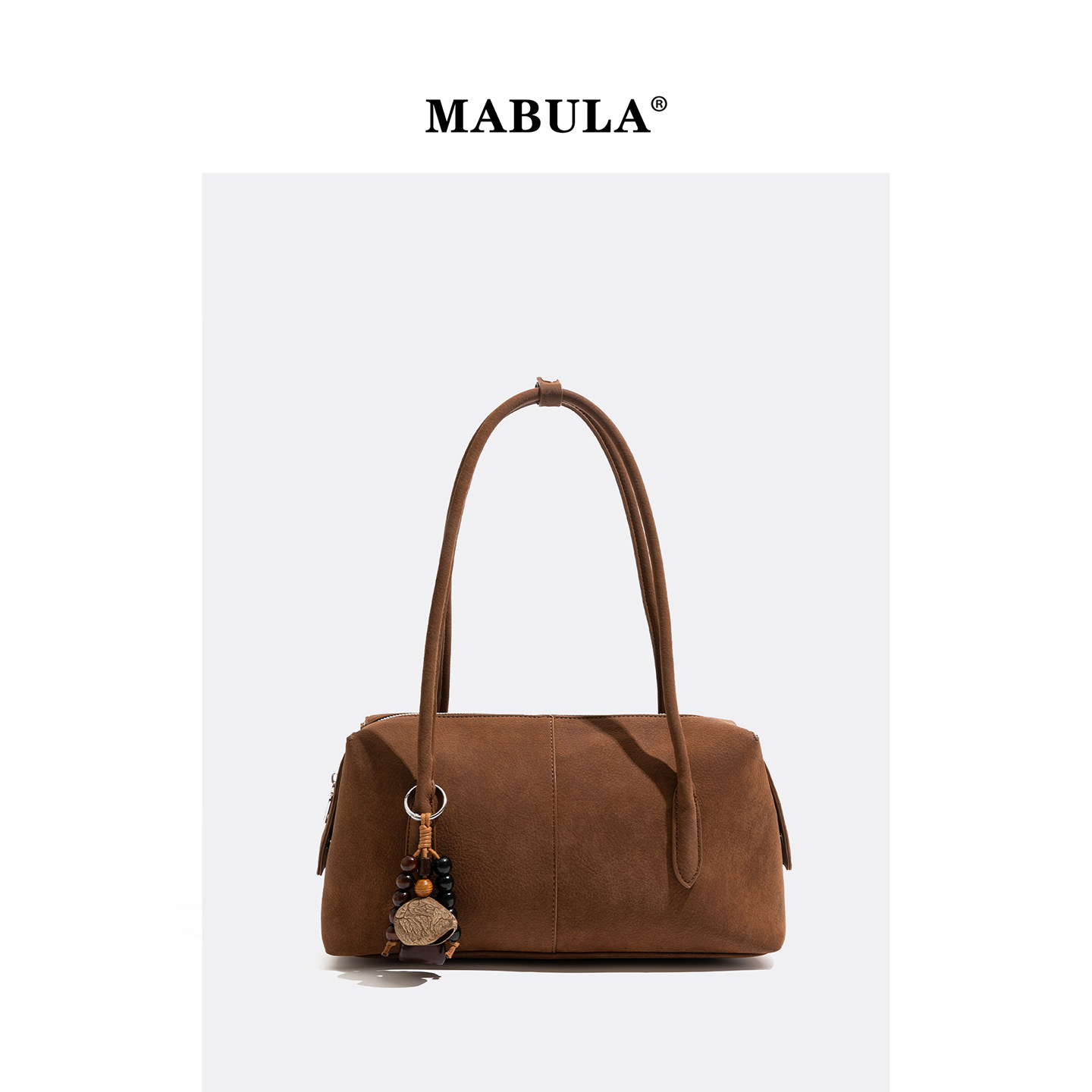 MABULA韩系复古波士顿包2025秋冬女士小众高级保龄球包时尚单肩包,箱包皮具/热销女包/男包,托特包,淘宝优惠券,粉丝福利购,淘宝优惠卷