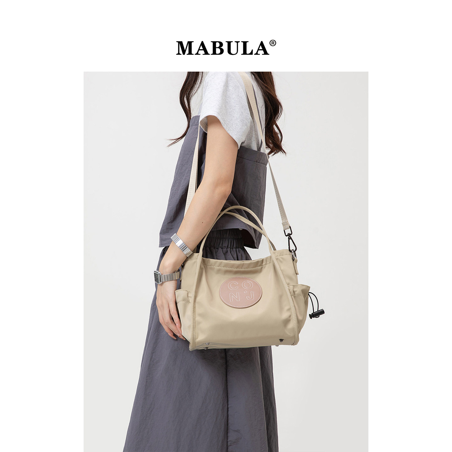 MABULA日系休闲单肩包女2026春季轻便斜挎包大容量百搭通勤托特包,箱包皮具/热销女包/男包,单肩包,淘宝优惠券,粉丝福利购,淘宝优惠卷