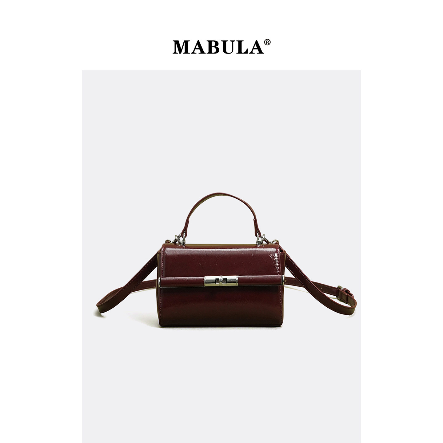 MABULA精致油蜡皮小方包女2026春季都市简约斜挎包百搭通勤手提包,箱包皮具/热销女包/男包,小方包,淘宝优惠券,粉丝福利购,淘宝优惠卷