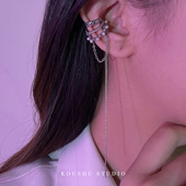 蔻述 e128出片神器耳骨夹珍珠流苏耳夹高级感气质女无耳洞耳饰单