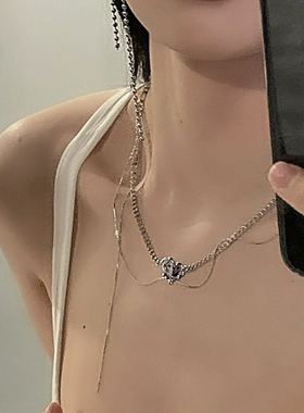 辣妹见习生锆石爱心流苏冷淡