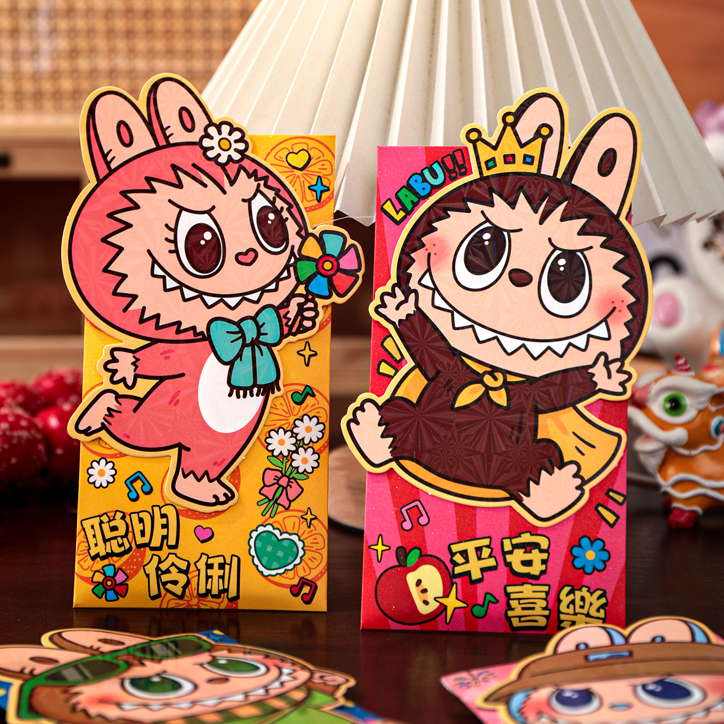 大号立体新年红包可爱创意labubu2026贺岁港版利是封儿童压岁硬包