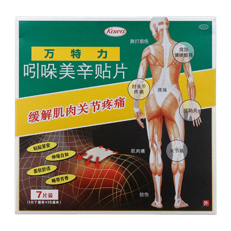 万特力 吲哚美辛贴片 7贴/盒风湿关节痛扭伤肌肉痛腰痛腱鞘炎图片