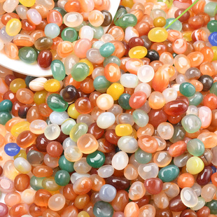 雨花石天然原石鹅卵石鱼缸造景石头水培花盆铺面装饰五彩色小石子