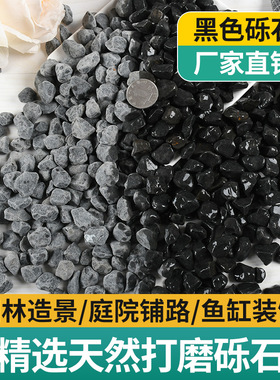黑色砾石水洗石洗米白色石子碎小石头鱼缸造景日式庭院铺路石铺面