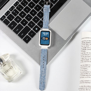 适用oppo手环2表带手绳编织帆布腕带智能运动手表表带保护膜贴膜保护壳oppo手环二代男女款时尚手表替换带