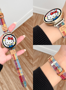 适用华为手表gt6表带新款韩系毛呢皮质华为watchgt5手表带gt4女表gt3小众gt2秋冬gt6pro女士41mmm高级感